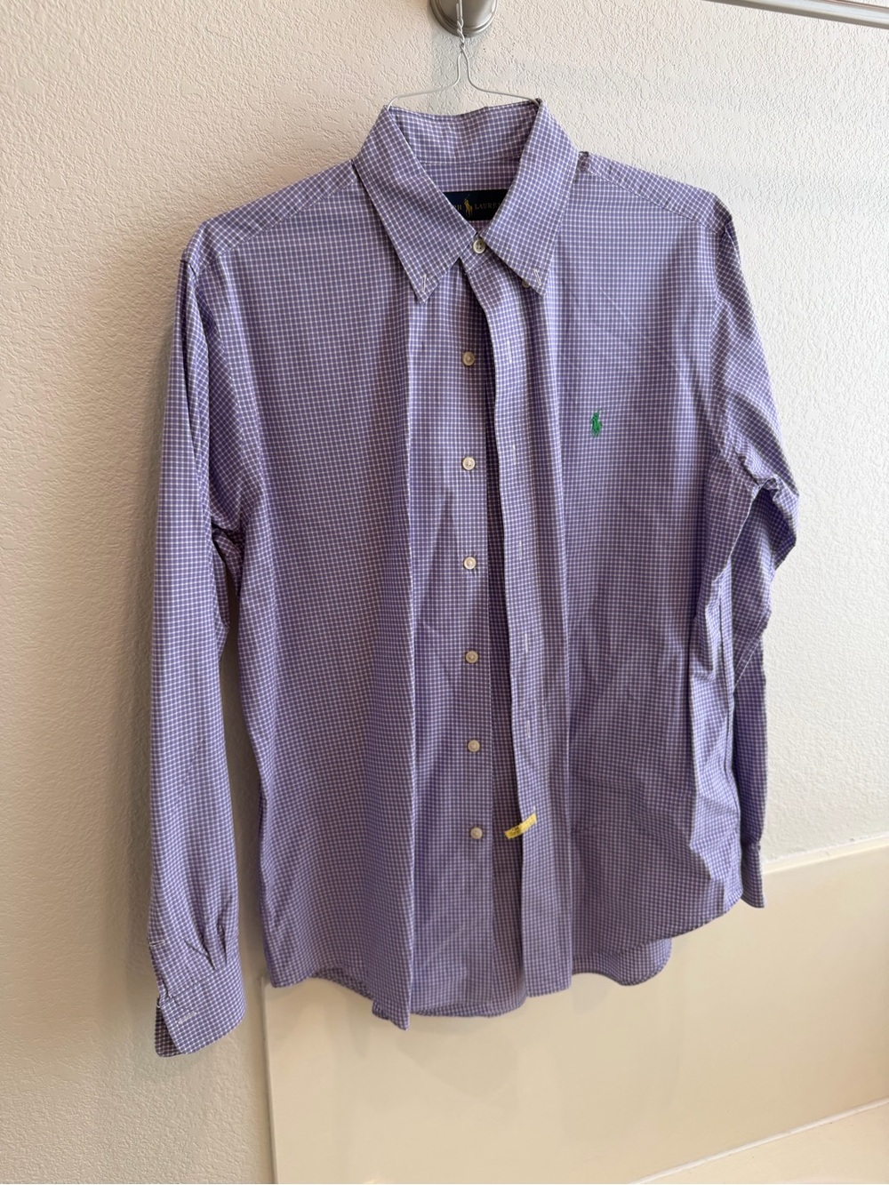 Polo by Ralph Lauren Purple Gingham Button-Down Dress Shirt size medium